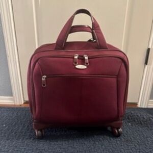 Samsonite carry on spinner work luggage, 16.5 x 8 x 15 inches, burgundy